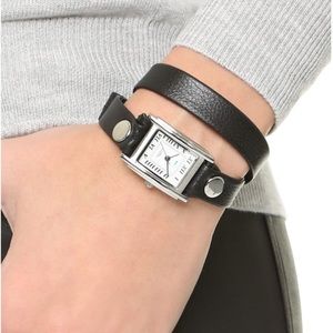 LA MER Leather Strap Wrap Watch